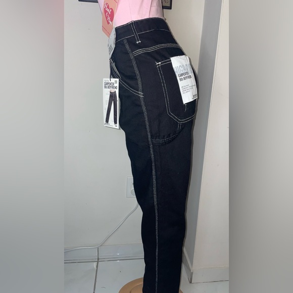 NWT SONG  JEAN BLACK HIGH RISE CANPERTER 80’ BOYFRIEND SIZE 9/29 jr - Picture 4 of 9